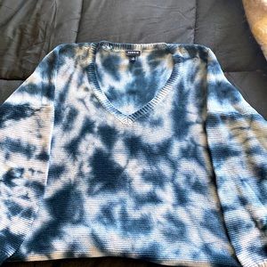 V Neck Tie Dye Sweater